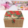 thumbnail image 6 of FitBest Sewing Basket Fabric Needle Storage Box Removable Tray, 6 of 14