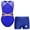 Blue, variant on Gymnastics Leotards for Girls Sparkly Dance Biketards Bodysuit with Shorts 2Pcs Activewear Set Black 16