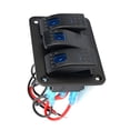 thumbnail image 3 of 3 Gang 12-24V Toggle Rocker Switch Panel with LED Light for RV Car Marine Boat, 3 of 9