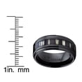 thumbnail image 4 of 9MM Black Ceramic Wedding Band Ring with Real Zebra Wood Inlay, Comfort Fit,, 4 of 4