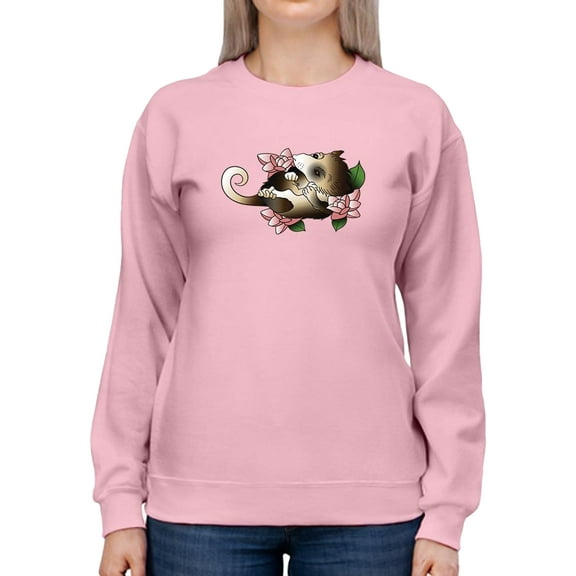 Opossum Art Sweatshirt Women -Image by Shutterstock, Female x-Large