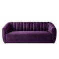 thumbnail image 2 of Posh Living Nicole Miller Bellamy 85" Velvet Upholstered Sofa in Purple, 2 of 10