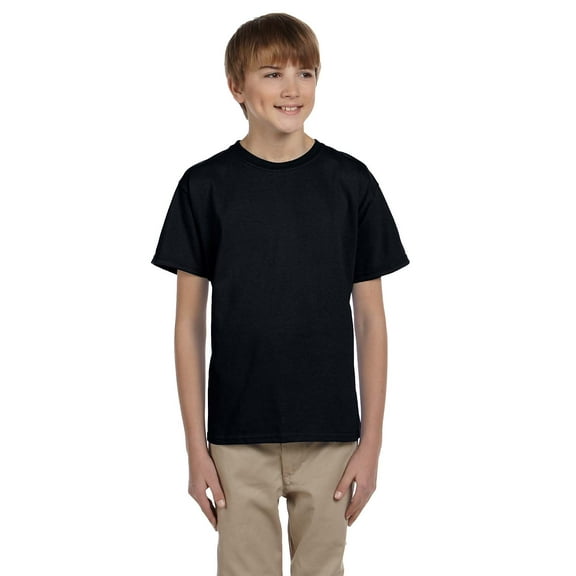 Gildan Ultra Cotton Youth Tee , G200B , Black , Large