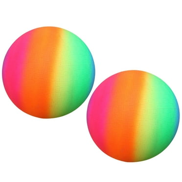 2 Pcs Handball for Beach Dodgeballs Bounce Play Ball Rainbow Balls Flaping Kickball Child