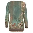 thumbnail image 5 of Penkiiy Sweatshirt for Women Long Sleeve Round-Neck Blouses & Shirts 1 Army Green Y2K Clothes, 5 of 5