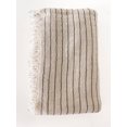 thumbnail image 7 of Beige Striped Turkish Cotton Crinkled Throw Beige, 7 of 7