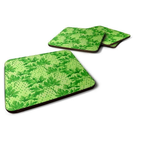 

Carolines Treasures BB7573FC Watercolor Parsley Foam Coaster Set of 4 3 1/2 x 3 1/2 multicolor