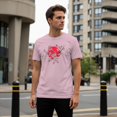 thumbnail image 3 of Smartprints Japanese Cherry Blossom Red Sun Men's T-Shirt Light Pink, Cotton, S, 3 of 4