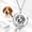 Silver, variant on Custom Pet Portrait Necklace Personalized Photo Engraved Dog and Cat Memorial Jewelry