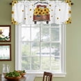 thumbnail image 4 of Sunflower Truck Valances for Windows, Decorative Rod Pocket Window Valance Curtains, Yellow Flowers Summer Botanical Watercolor Short Curtain Drapes for Kitchen/Living Room, 2 Panels, 42" W x 18" L, 4 of 8
