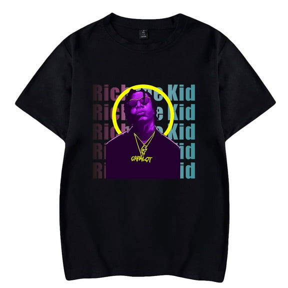 Rich the Kid Short Sleeve T-shirts Rapper Dimitri Leslie Roger Man  Women Casual Streetwear