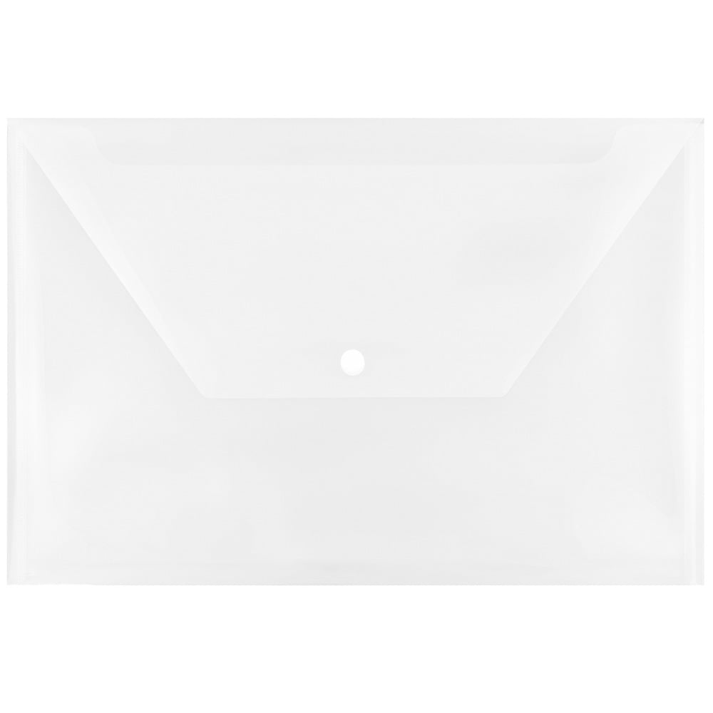 JAM Paper Plastic Envelope with Snap Closure, Legal Booklet, 9 1/2