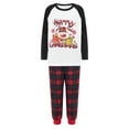 thumbnail image 2 of Hirigin Family Christmas Pajamas Matching Sets, Long Sleeve Elk Print T-shirt with Plaid Pants Sleepwear Loungewear, 2 of 8