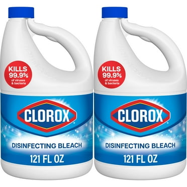 Clorox Disinfecting Liquid Bleach Cleaner, Regular Scent, 121 fl oz, 2 Pack