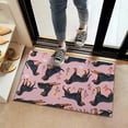 thumbnail image 2 of Rottweiler Dogs with Pioneer Flower Door Rugs,Washable Non Slip Door Mats Indoor,Decorative Door Mats,Entry Mat Indoor for Entrance,Bedroom,Kitchen,Bathroom,16"x24", 2 of 6