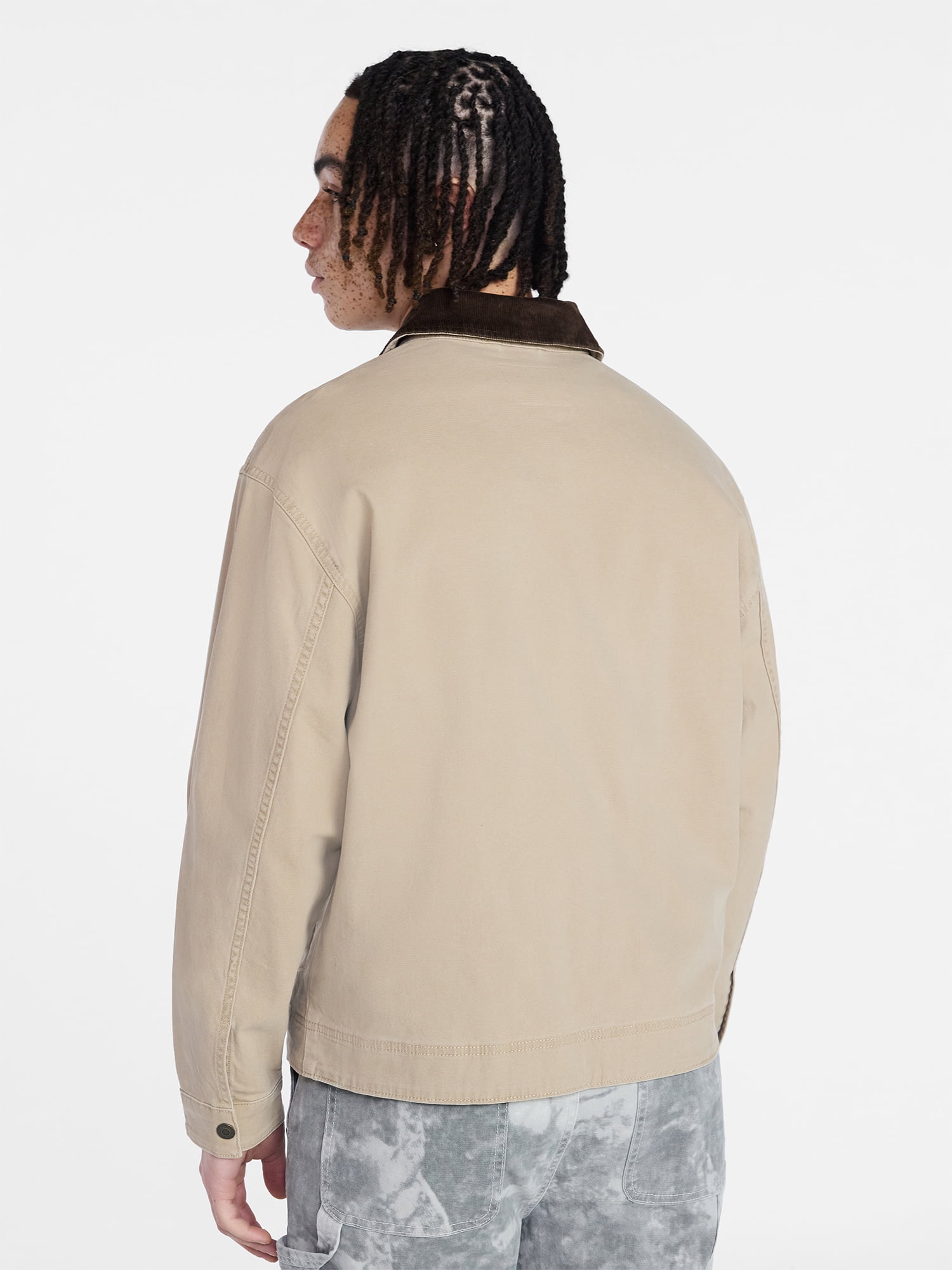 No Boundaries Full Zip Work Jacket with Long Sleeves, Men's XS-5XL