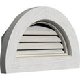 thumbnail image 2 of 26"W x 13"H Half Round Gable Vent (31"W x 18"H Frame Size): Primed, Functional, Rough Sawn Western Red Cedar Gable Vent w/ Brick Mould Face Frame, 2 of 12