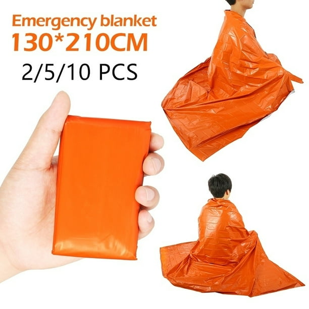 2/5/10PCS Emergency Blankets Extra Large Thermal Mylar Foil Space