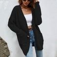 thumbnail image 4 of Qertyioot Cardigans pour Femmes, Haut Décontracté Uni Ample à Manches Courtes Col en V, 4 of 7