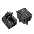 thumbnail image 1 of 5Pcs 16a / 125v 16a / 250v DPST 4 Terminal 2 Position Bateau Bascule Interrupteur, 1 of 3