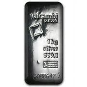 1 kilo Silver Bar - Valcambi (Cast, w/Assay)