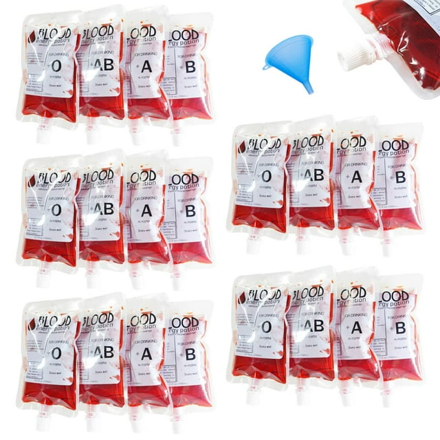 Bolsas de sangre Woozettn, 250 ml, antifugas con tapa, reutilizables, paquete de 20