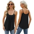 thumbnail image 4 of Fjuchai Womens Suspenders Sleeveless Tops Vest Tee Fashion Casual Solid Colour T-Shirts Tops Women's Loose Comfy Blouse Lightweight T-Shirts S-XXL, 4 of 9