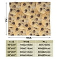 thumbnail image 3 of Chocolate Chip Cookie Blanket Gifts For Kids Adults - Lightweight Throw Blanket For Bedroom Living Room Decor Soft Fuzzy Fleece Cozy Plush Bed Couch 50"X40", 3 of 7