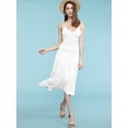thumbnail image 5 of Made by Johnny Women's Lightweight Fold Over Flared Midi Skirt XXL WHITE, 5 of 6
