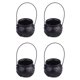 thumbnail image 1 of 4pcs Decoraciones de fiesta de Halloween Cubos de almacenamiento portátiles Frascos portátiles para niños (Negro), 1 of 7