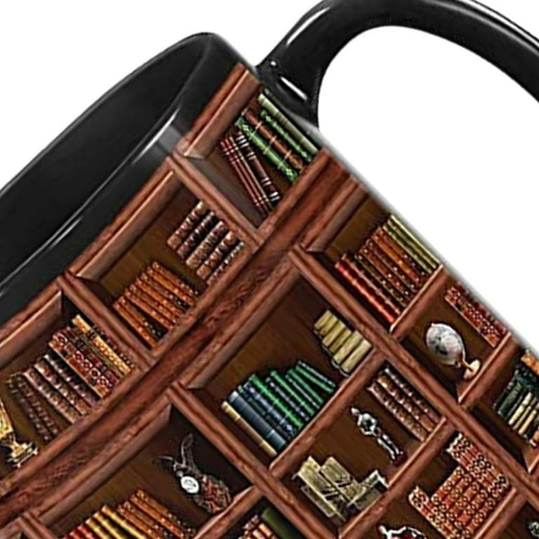 Library Bookshelf Style Mug Book Lovers Coffee Mugs - Temu