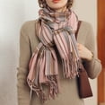 thumbnail image 5 of Bufanda de invierno con sensación de cachemira clásica suave Bufanda clásica a cuadros Bufanda cálida Bufanda de invierno con sensación de cachemira Bufanda suave y cálida Shaw, 5 of 5