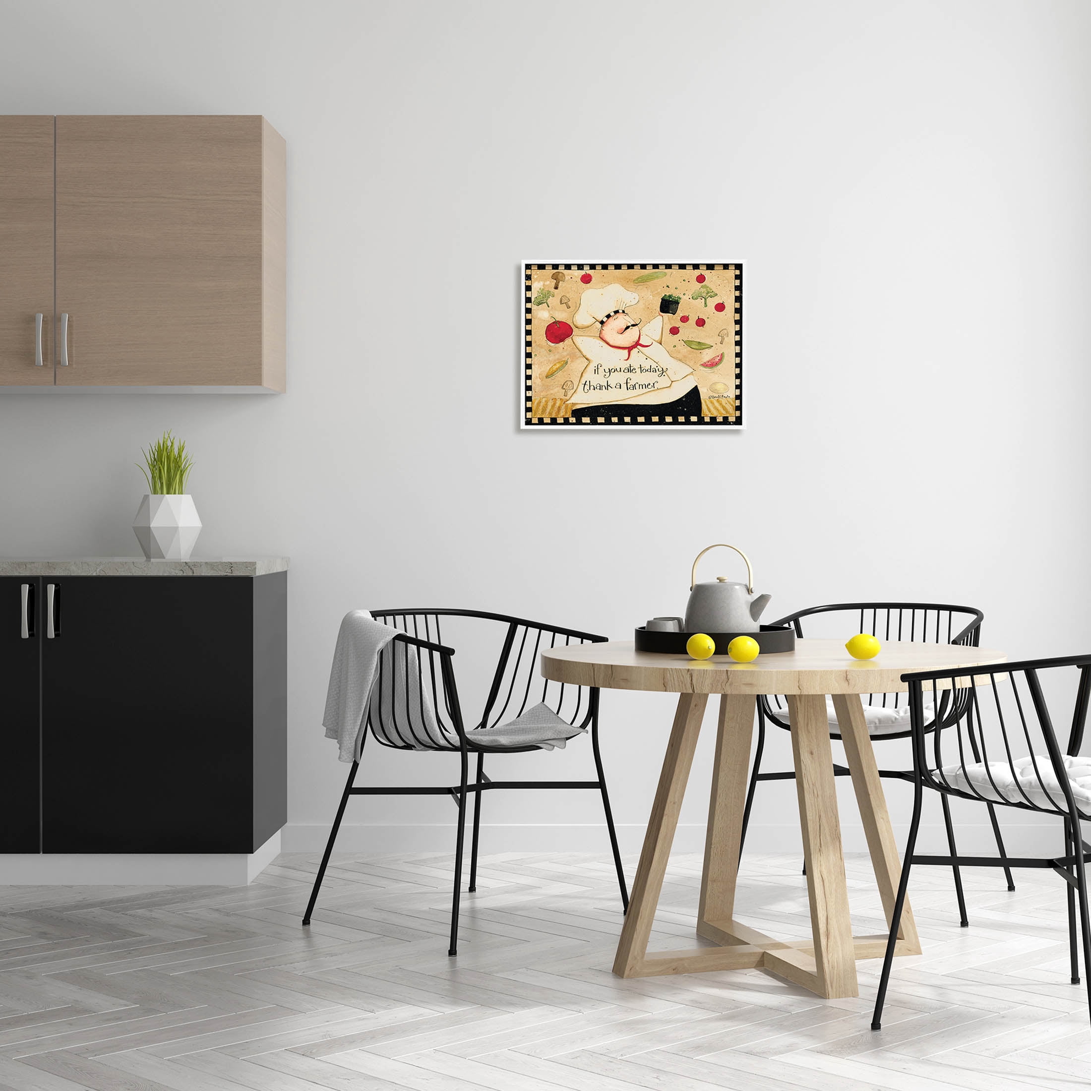 Thank A Farmer Vintage Produce Food & Beverage Graphic Art White Framed Art Print Wall Art