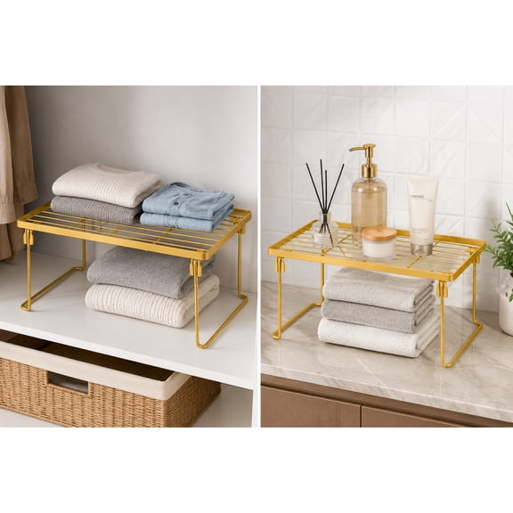 Helper Shelf Cabinet Organizer, Gold