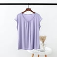 thumbnail image 4 of Delayuji Women's Spring and Summer Loose Vest with Camisole Thin Design for Home Base Sports Sweatshirt Sleeveless Top for Outerwear Purple Xxl Modal Short Sleeve Shirts for Women, 4 of 5