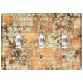 thumbnail image 1 of Metal Light Switch Plate Outlet Cover (Letter Autumn Copper Leaves Damask LET017), 1 of 13