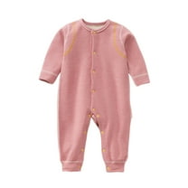 AherBiu Newborn Baby Clothes Unisex Girls Boys Rompers Cotton Comfy Sleep Jumpsuit Long Sleeve Onesie