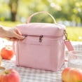 thumbnail image 5 of Insulated Lunch Bag for Women | Reusable Lunch Bag with Shoulder Strap | Pink Women's Lunch Bag for Work, 5 of 7
