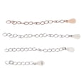 thumbnail image 4 of Pulsera de Plata Esterlina Tobillera Cadena 2x2 Piezas 3cm Sunnimix Extensor de pulsera, 4 of 8