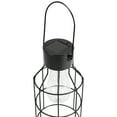thumbnail image 5 of Northlight 9.5" Black Outdoor Geometric Hanging Solar Lantern with Handle Outdoor Decor, 5 of 5