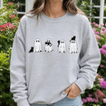 thumbnail image 4 of Halloween Shirt, Cute Ghost and Black Cat Sweatshirt, Spooky Kitty Hoodie, Minimalist Halloween T-Shirt, Cat Lover Gift for Women and Men, 4 of 9