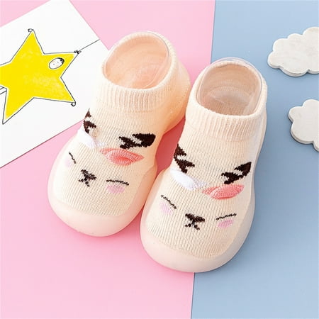 

Gubotare Baby Sock Shoes Baby Girls Boys Boots Soft Anti-Slip Sole Warm Winter Snow Booties Toddler Prewalker Shoes Beige 2 Years