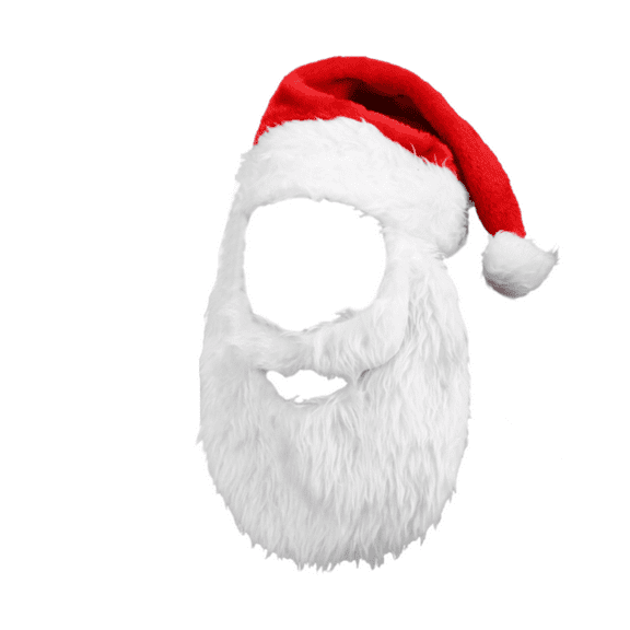 RUIG Santa Hat with Plush Beard Christmas Winter Knitted Beanie for Women Men Santa Claus Hat Christmas Hats Holiday Accessories for Party Christmas Decoration Gifts