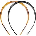 thumbnail image 2 of Hard Plastic Headbands Double Row Hair Hoops Vintage No Slip Hair Bands with Teeth for Women, 2pcs, 2 of 5