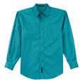 thumbnail image 5 of Mens Tall Long Sleeve Cotton/Polyester Easy Care Shirt Teal Green 2X-Large Tall, 5 of 6