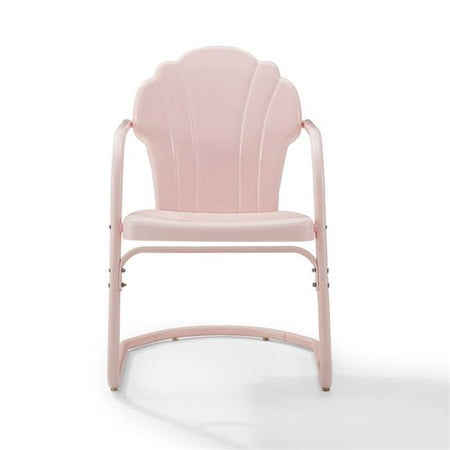 Tulip Retro Metal Chair Pastel Pink Gloss