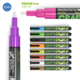 thumbnail image 3 of Crafty Croc Fine Tip Liquid Chalk Markers, Precise 3mm Tips, Vibrant Neon Colors, 10-Pack, 3 of 3