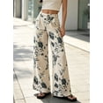 thumbnail image 5 of Floral Print Women Long Jeans Wide Leg Casual Denim Pants, 5 of 8