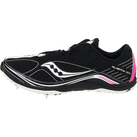 Saucony Kilkenny Flat - Saucony Womens Kilkenny Xc5 Low Top Lace Up Running, Black/White/Pink, Size 5.5