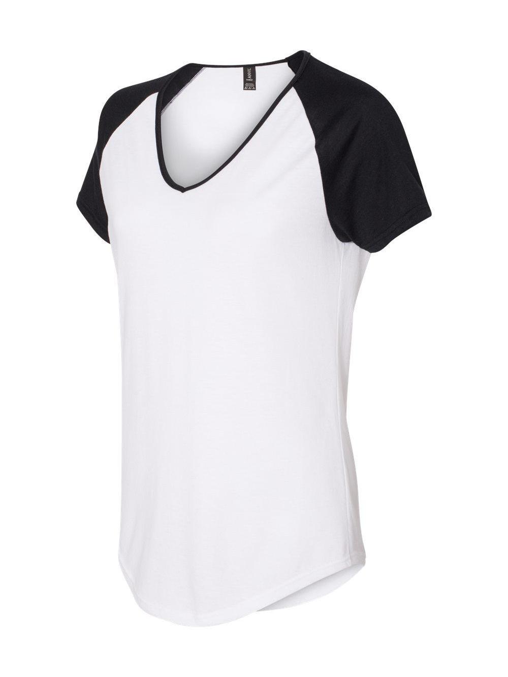 Anvil Women's TriBlend VNeck Raglan Tee 6770Vl